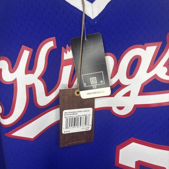 NWT Mitch Richmond Sacramento Kings 92-93 Mitchell & Ness Swingman Jersey Men 4X - Picture 3 of 16